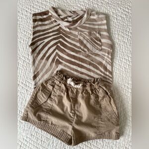 Banana Republic Kids Zebra Print Set - Brown and Cream